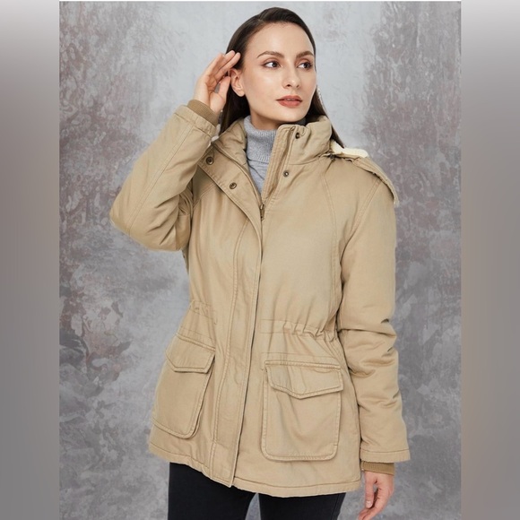 Wenven Jackets & Blazers - Wenven Women's Winter Warm Sherpa Lined Jacket Heavy Parka Coat with Hood